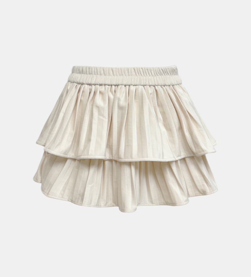 Velvet Checkered Layered Skirt