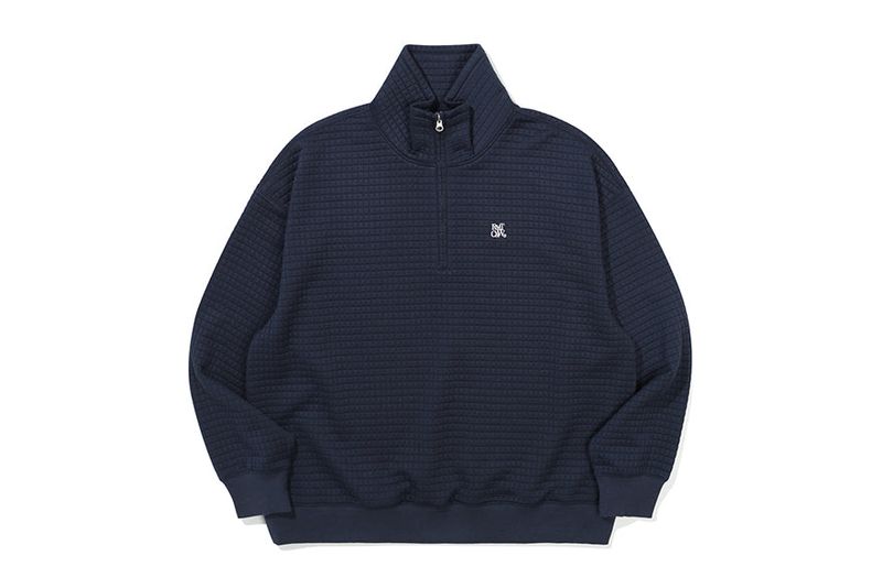 WAFFLE EMBOSS TURTLENECK_NAVY