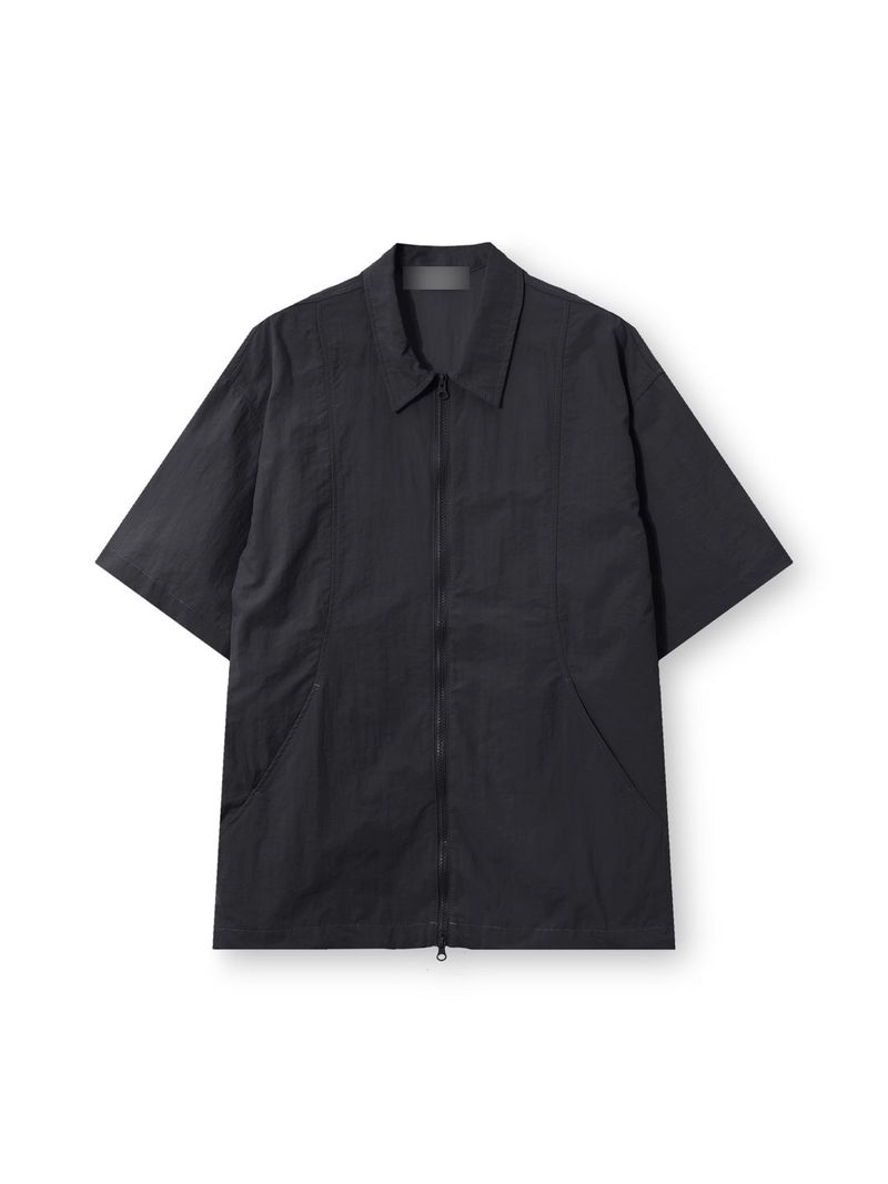 Factory nylon two way short sleeve zip-up jacket 2C