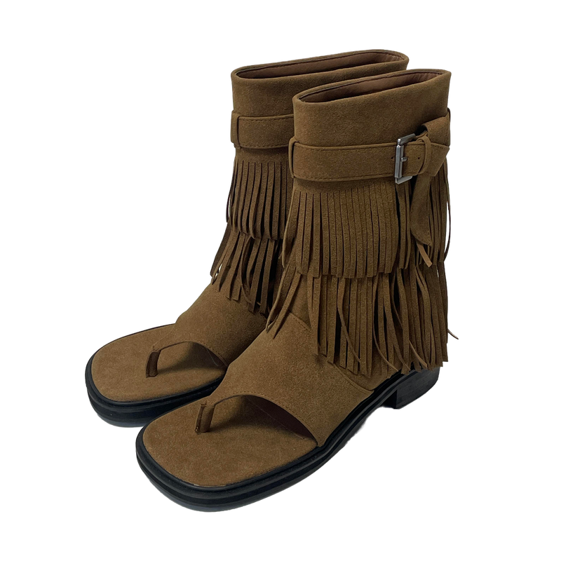 Tassel flipflops boots