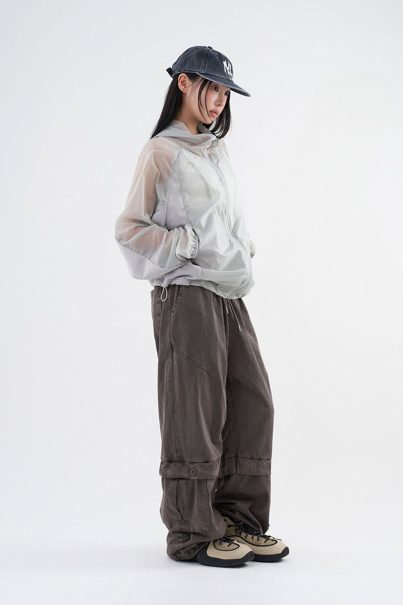 Ash pigment vintage cargo pants
