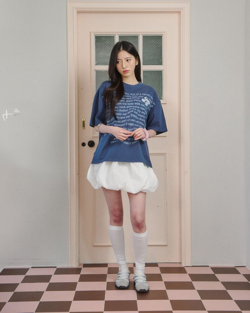 Updraft Oversized Artwork T-shirts [Blue]