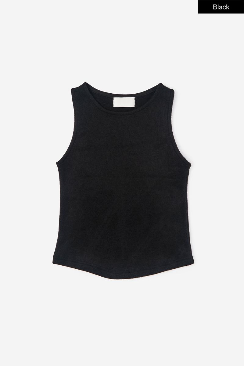 Hairy texture tank sleeveless top