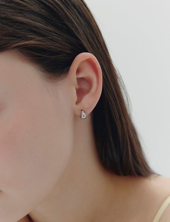 26SS★ H Edition Silver Rainy One-Touch Earrings