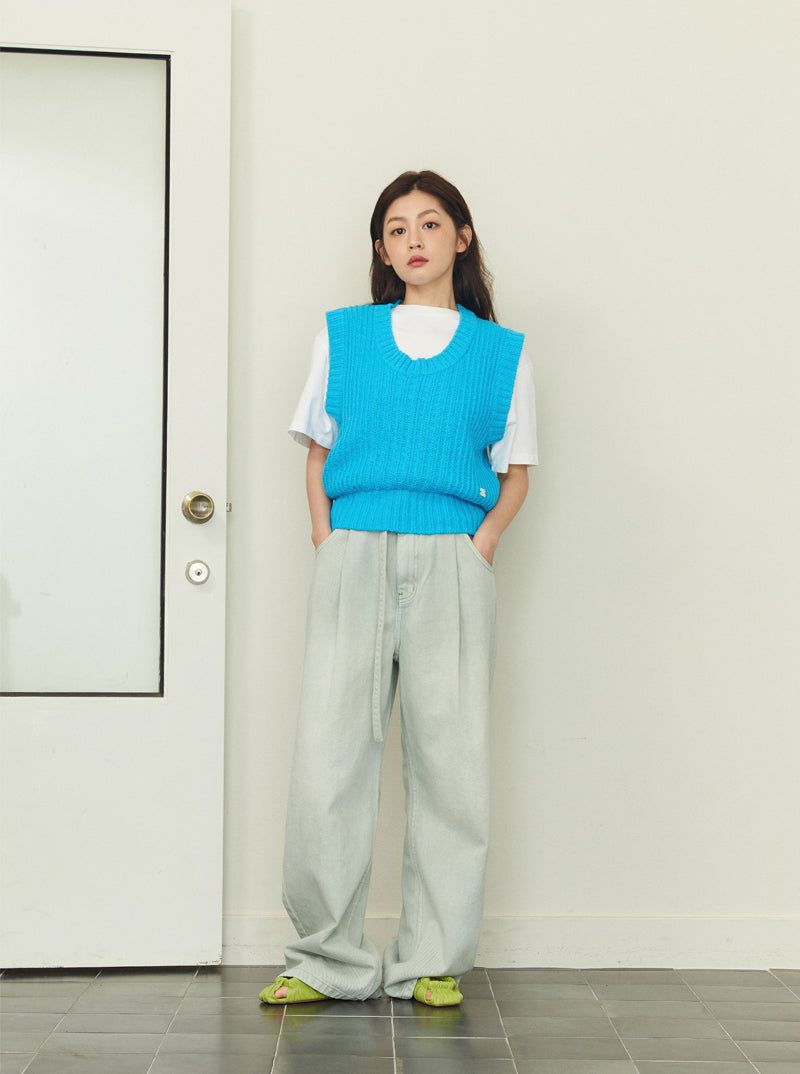 ALARMSEOUL(アラームソウル)の「ALARM ONE TUCK BELTED DYEING PANTS MINT_WOMAN(Pants)」