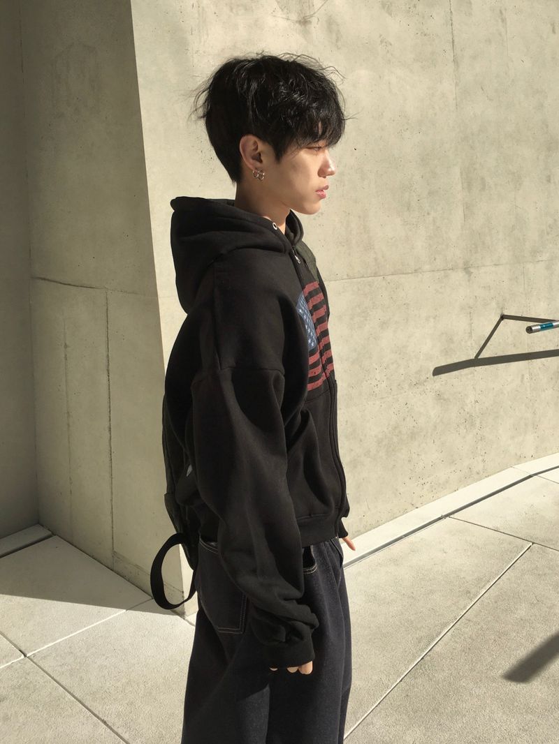 Basic Flag Hooded Zip-Up 4C