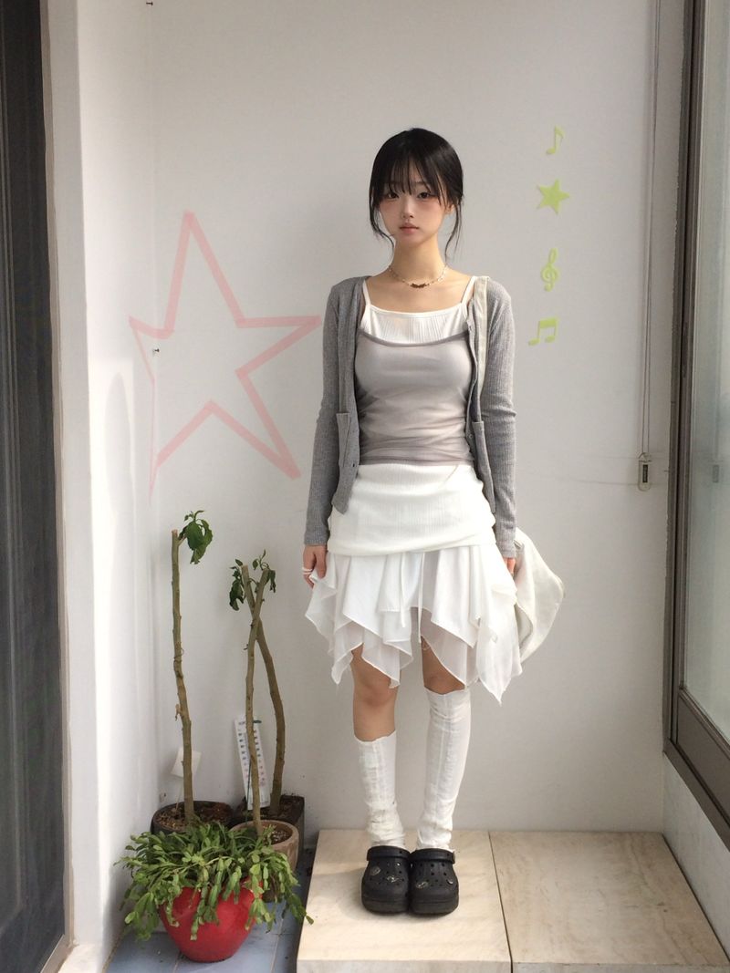 chiffon layered skirt