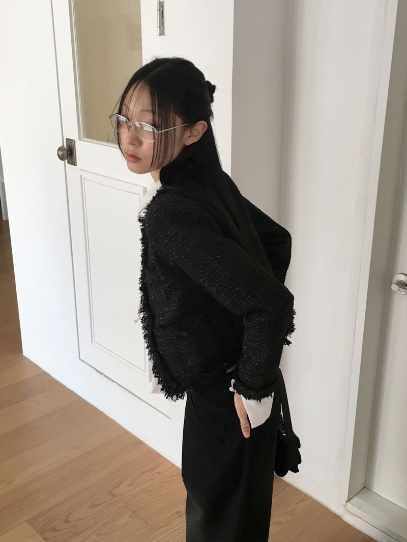 [MADE] Shado Fringe Hook Tweed Jacket
