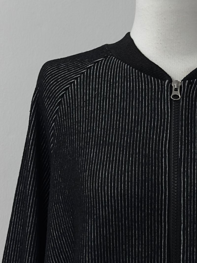pair wool stripe zip-up (unisex)