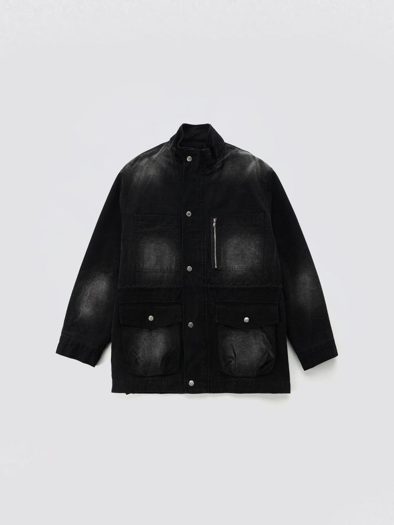 HOPESMORE（ホープスモア）の「Washed High-Neck Field Jacket_Black（Jackets/Outerwear）」