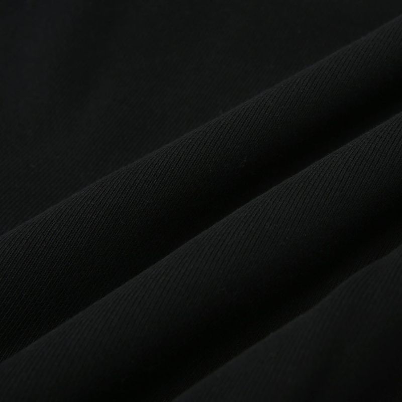 DOUBLE LOOP LOGO SLEEK HOODIE SWEATSHIRT BLACK
