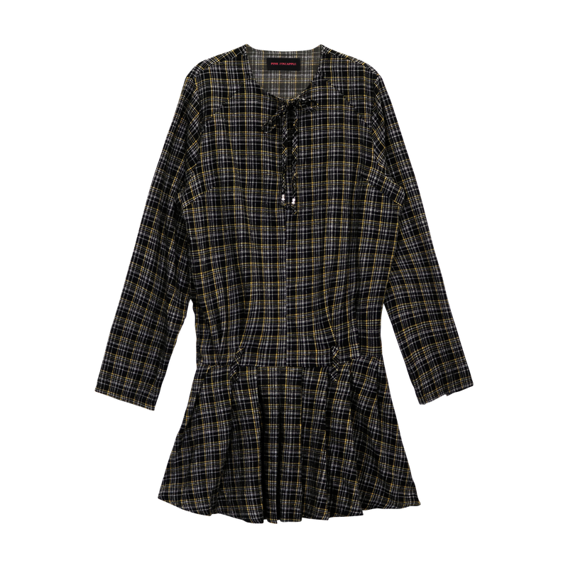 FROSTED CHECK DRESS