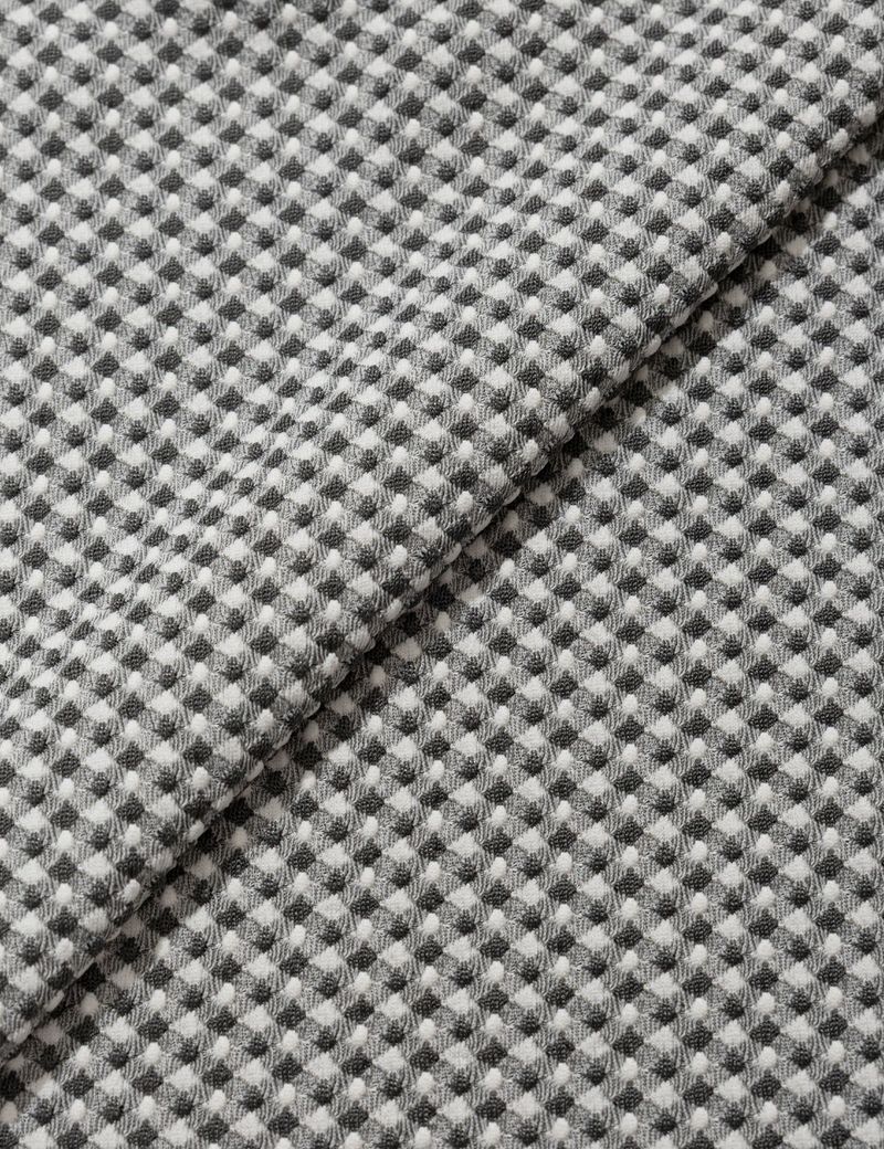 CHECKERED LACE SLEEVELESS(CHARCOAL)