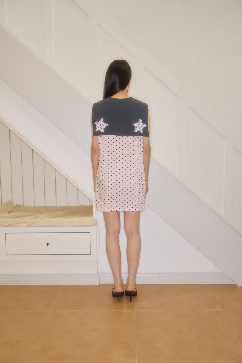 POLKA DOT SAILOR SLEEVELESS OPS (PINK)