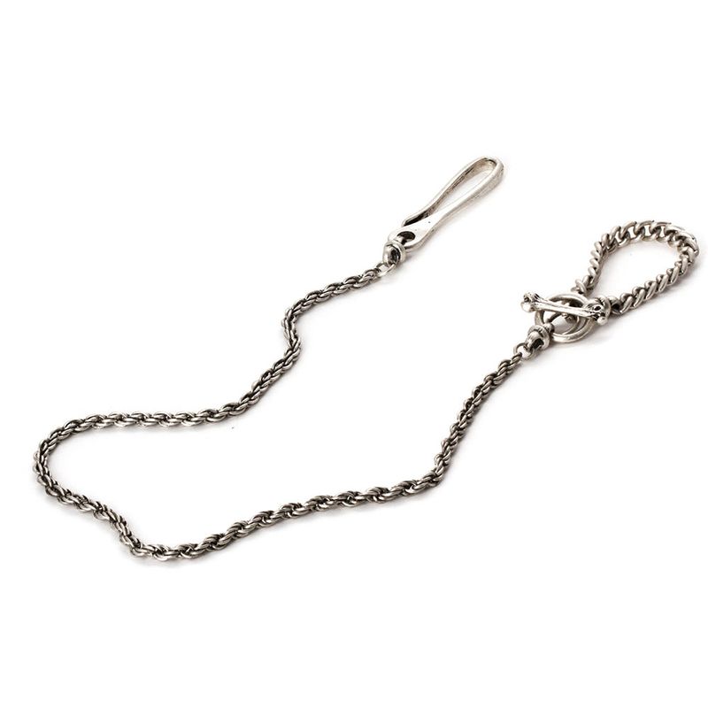 SVC-506 Antique Silver Rope Keychain