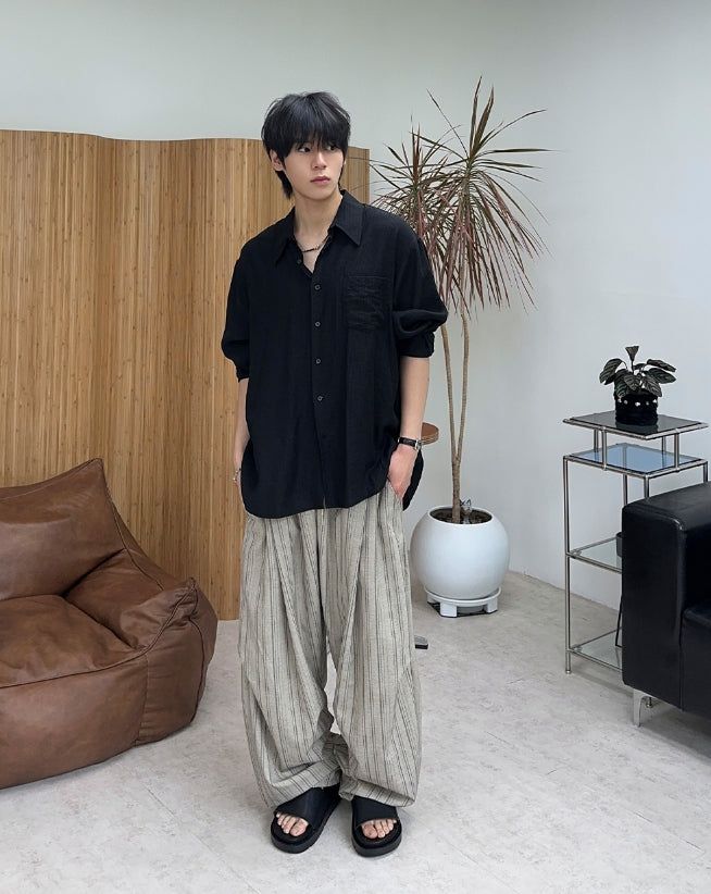 Dipel Airy Stripe Overshirt