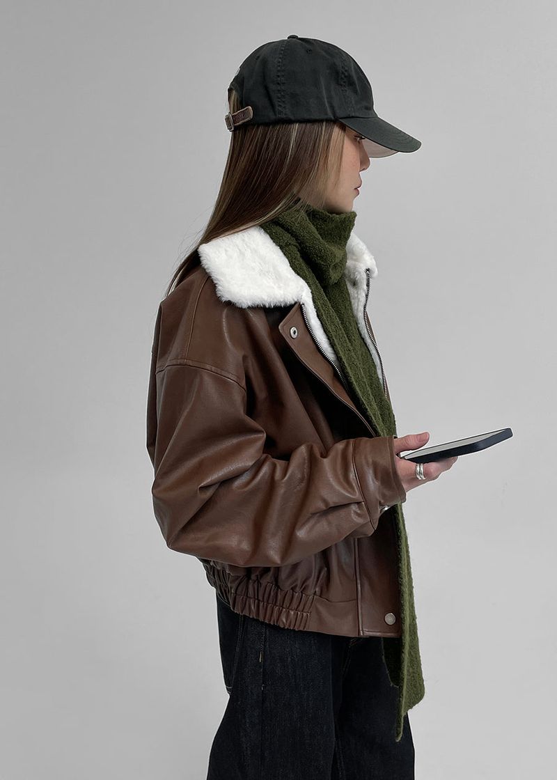 [MADE] Cressy fur leather blouson