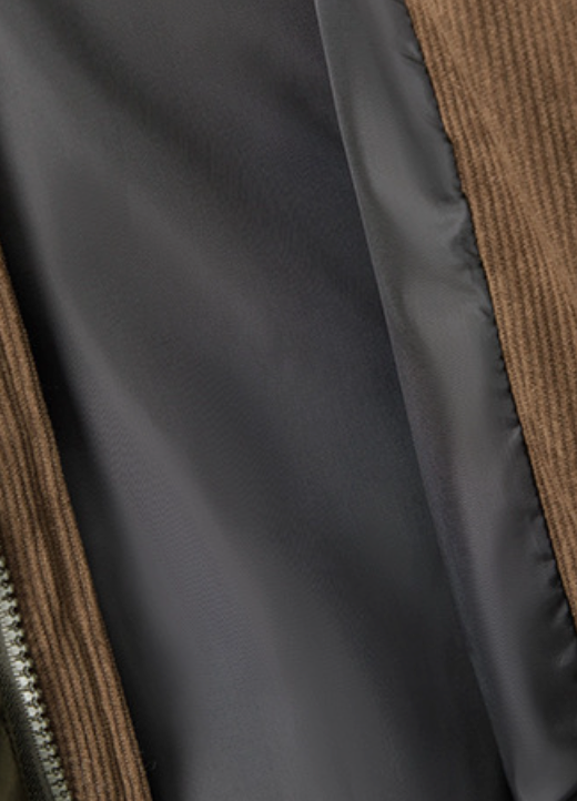 Sandy Two-Tone Corduroy Puffer Jacket