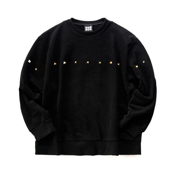 Single Line Stud Sweatshirt Black