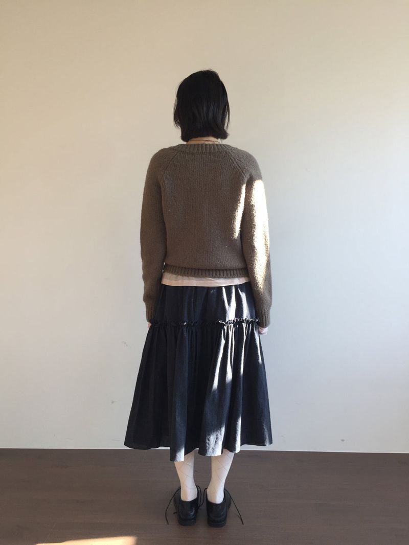 Romantic check frill skirt (2color)