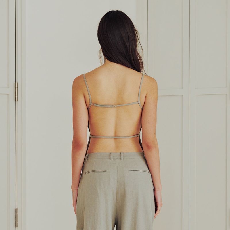 Linen Backless Top (BEIGE)