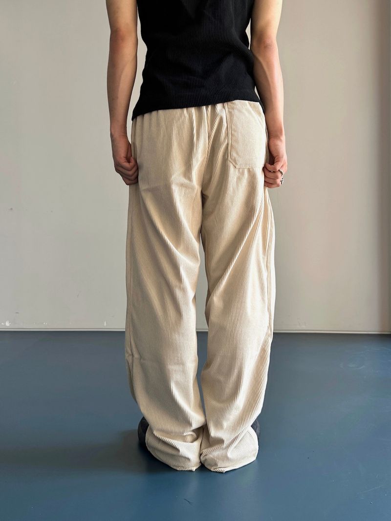 Twill Basic Golden Wide Pants 7C