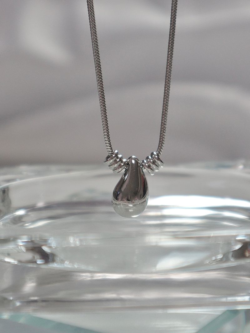 bold water drop necklace