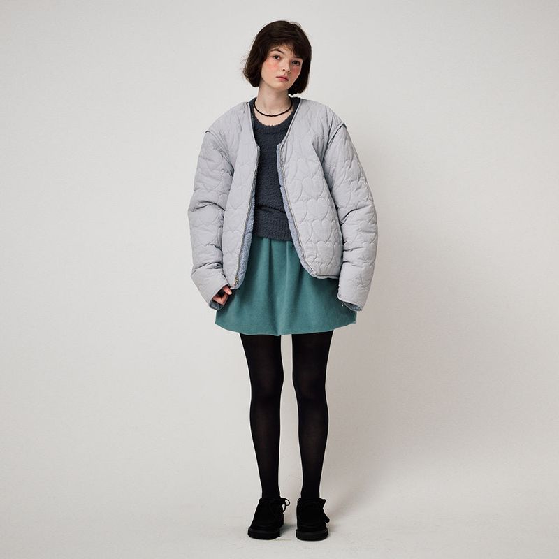 HEART REVERSIBLE JACKET_BABY BLUE