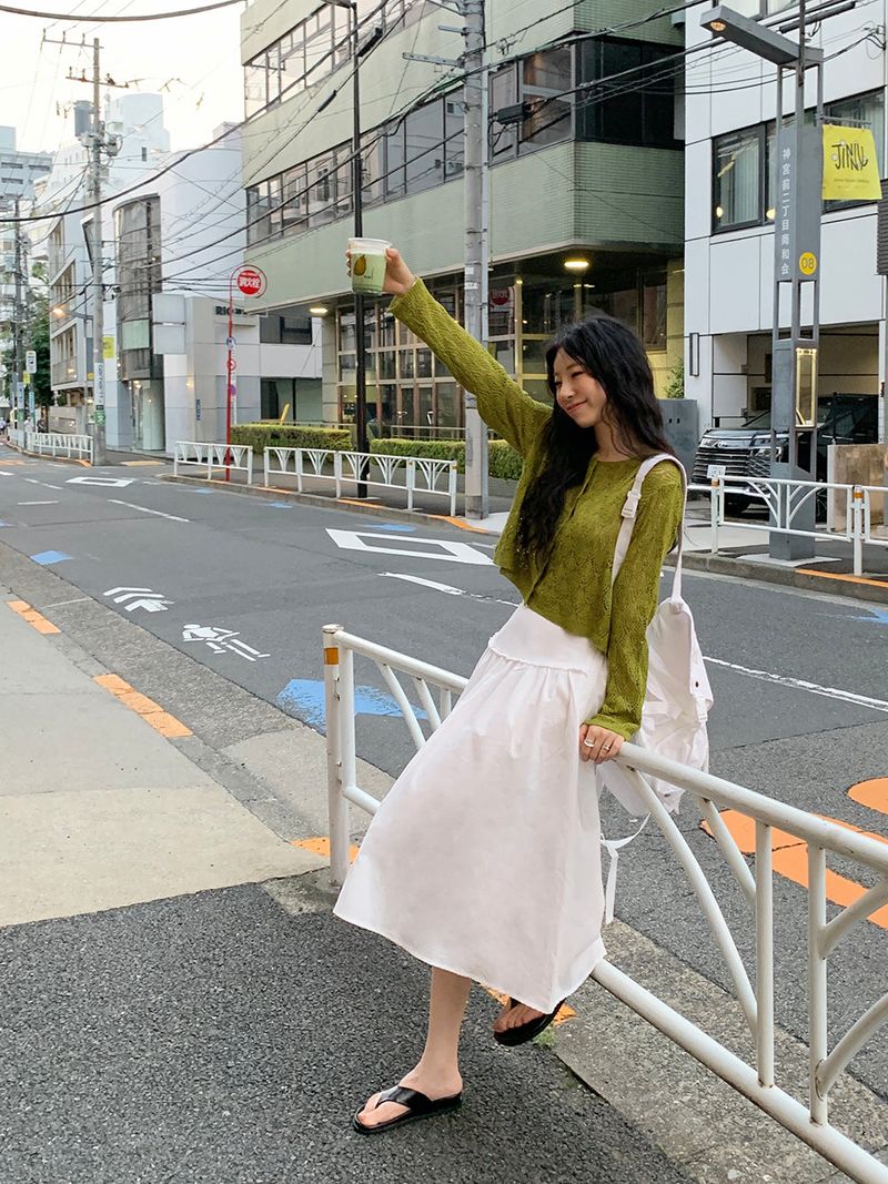 [MADE] Air frill long skirt