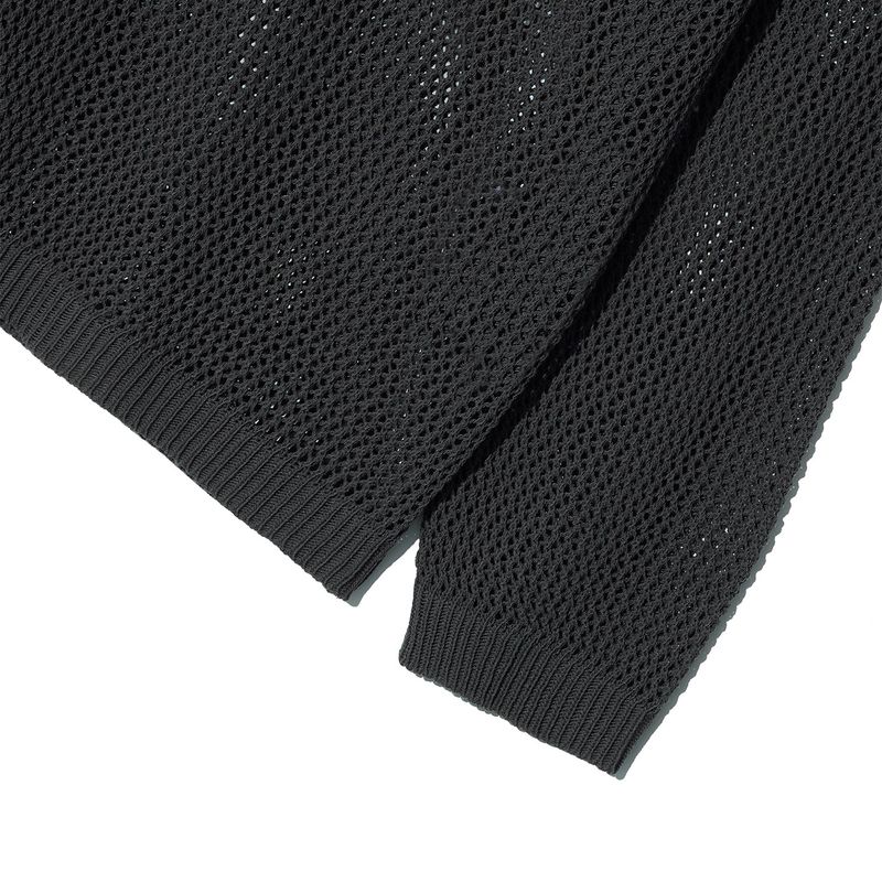 [ULKIN] MUGUNG Crochet Knit Pullover_Charcoal