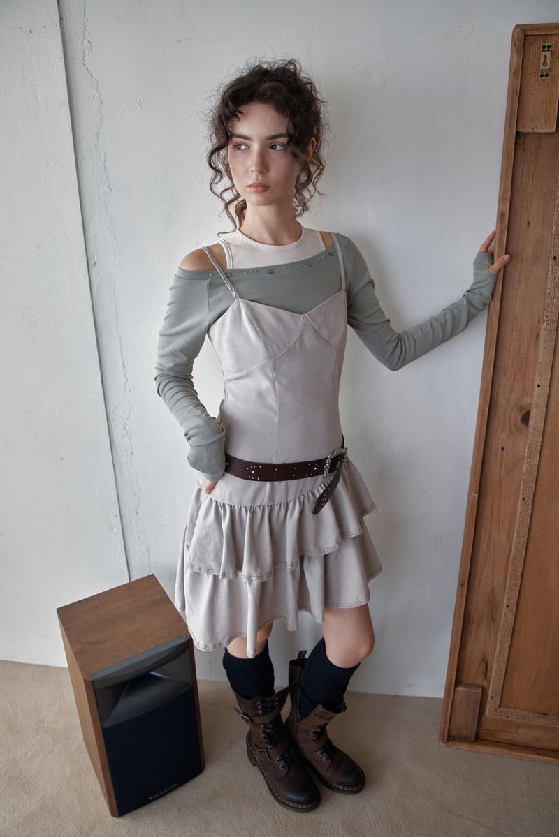 FADE SHIRRING OPS - BEIGE