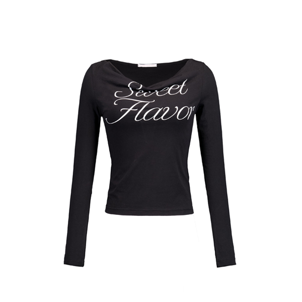 SWEET FLAVOR DRAPED TEE [3 COLORS]