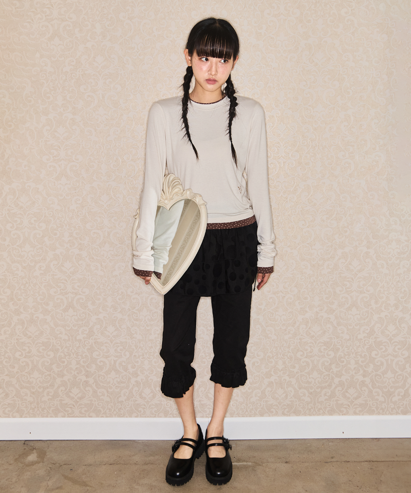 ITZAVIBE(イッザバイブ)の「STAR LAYERED LONG SLEEVE - CREAM(Tops)」