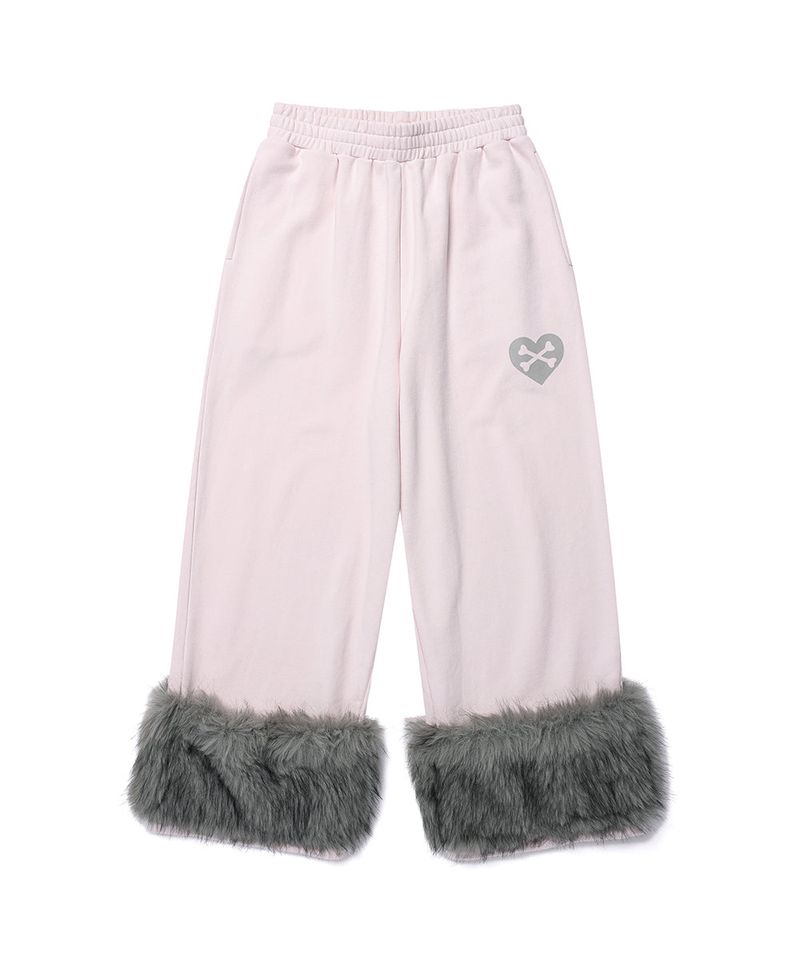FUR KITTEN WIDE SWEAT PANTS PINK(CV2GFFPA00A)