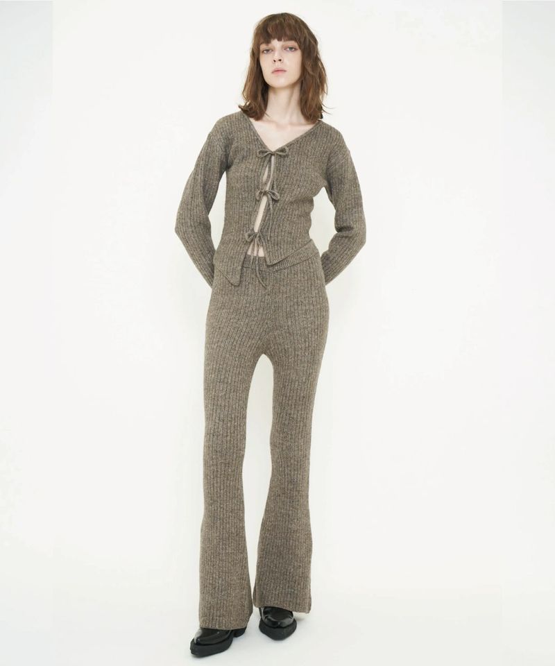 COLOR KNIT FLARE PANTS
