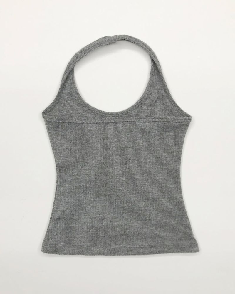 Halter Neck Tank Top (4color)