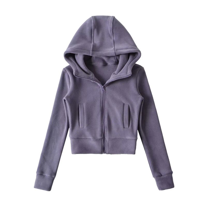 Emily Soft Crop Hoodie Zip-Up