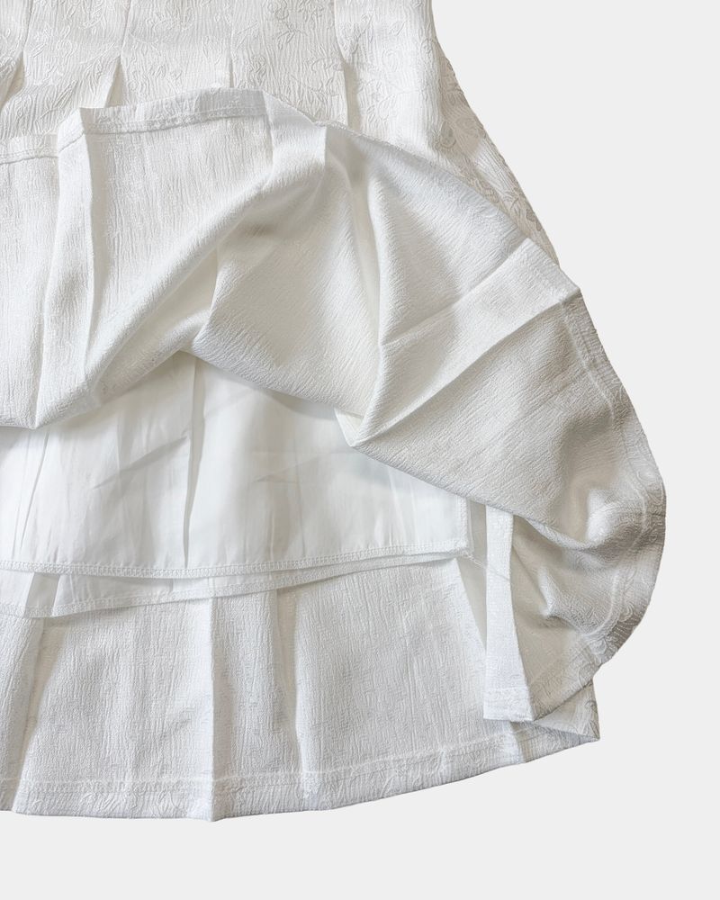 Dewy Flower Pleats Skirt