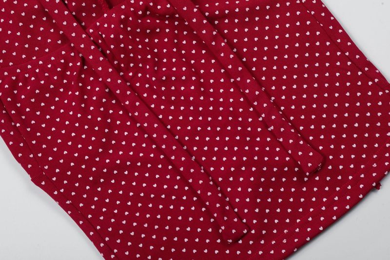 Sia Heart Pattern Ribbon Halter Top