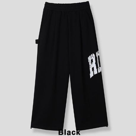 District Print Wide Sweatpants