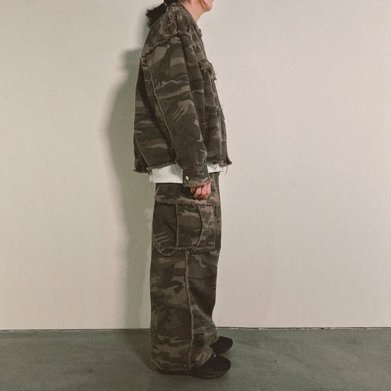 grunge camouflage jacket_khaki