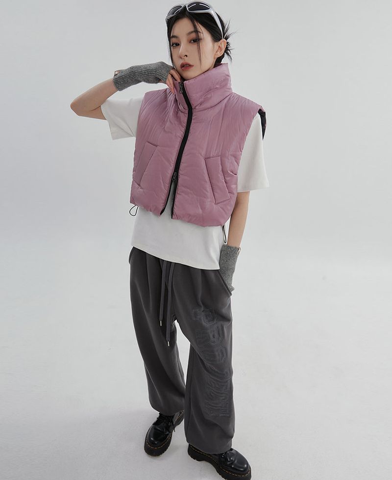 (UNISEX)グルークロップベストダウン