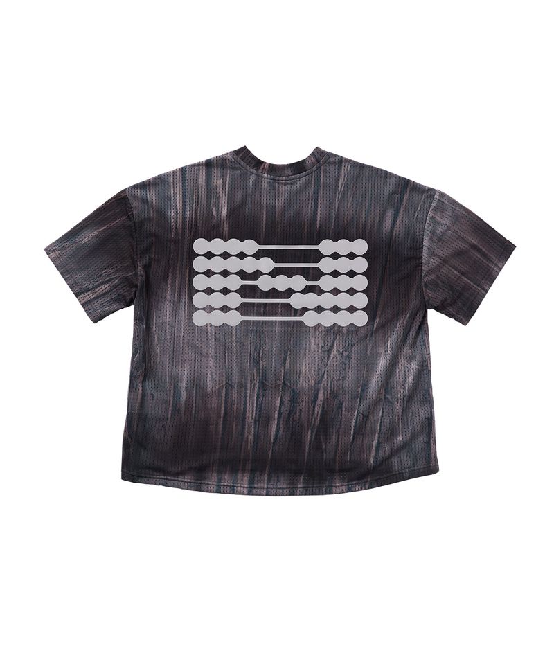 (W) Air Vent Tie-Dye Racing Dot Symbol Crop T-Shirt (Aurora)
