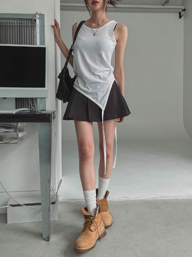 Tiba pleats mini skirt