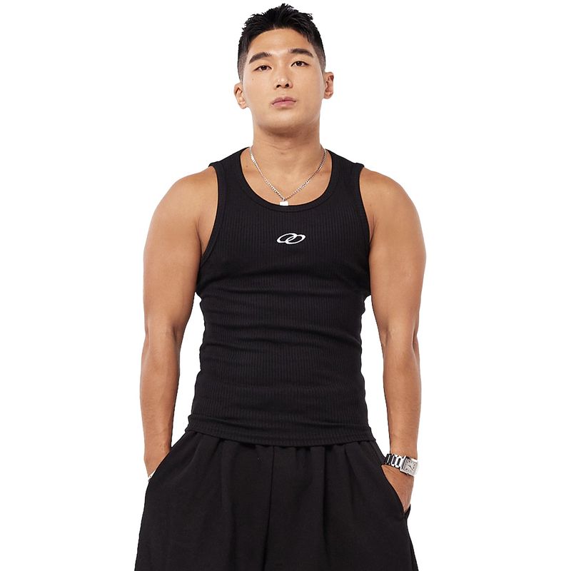Double Loop Logo Sleeveless Black
