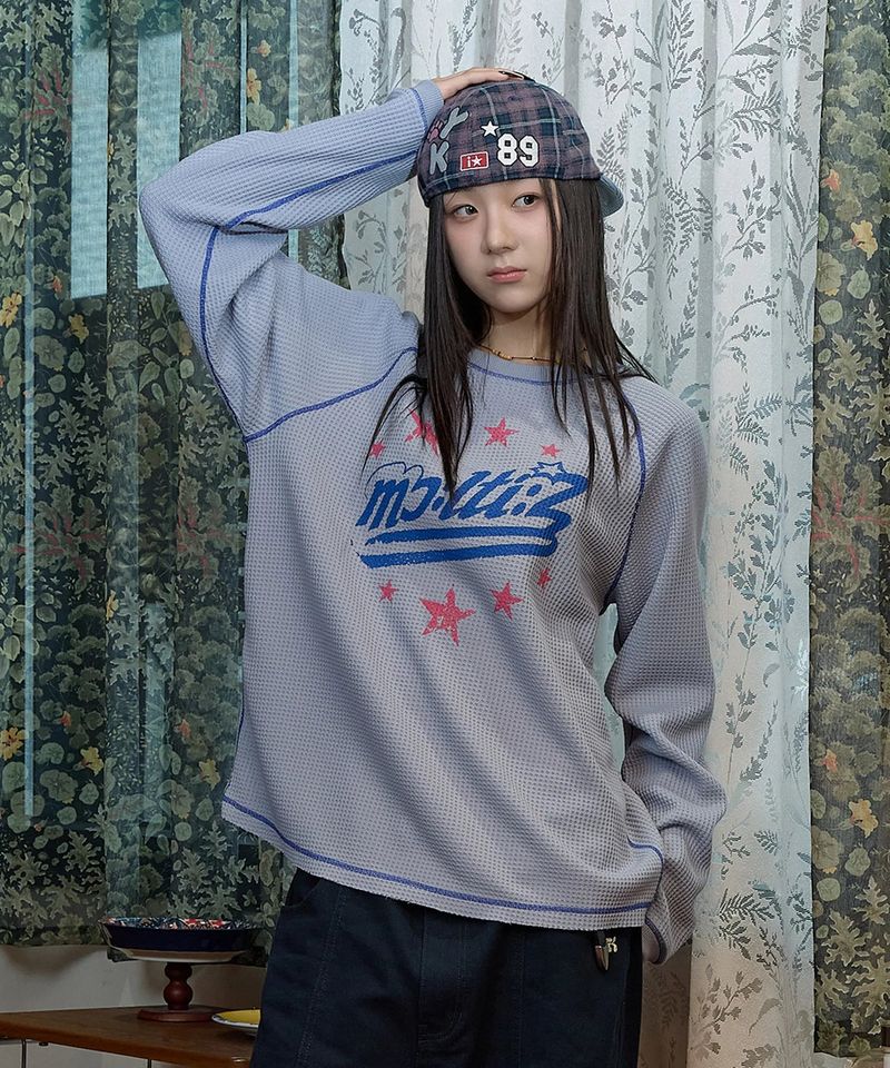 Waffle Raglan Long Sleeve T-shirt
