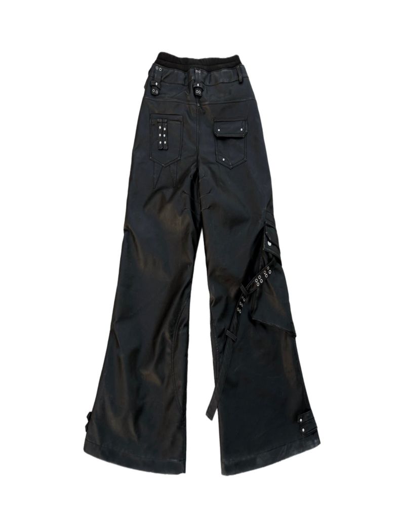 "GHIDØRAH CHAØS LEATHER CARGO PANTS"