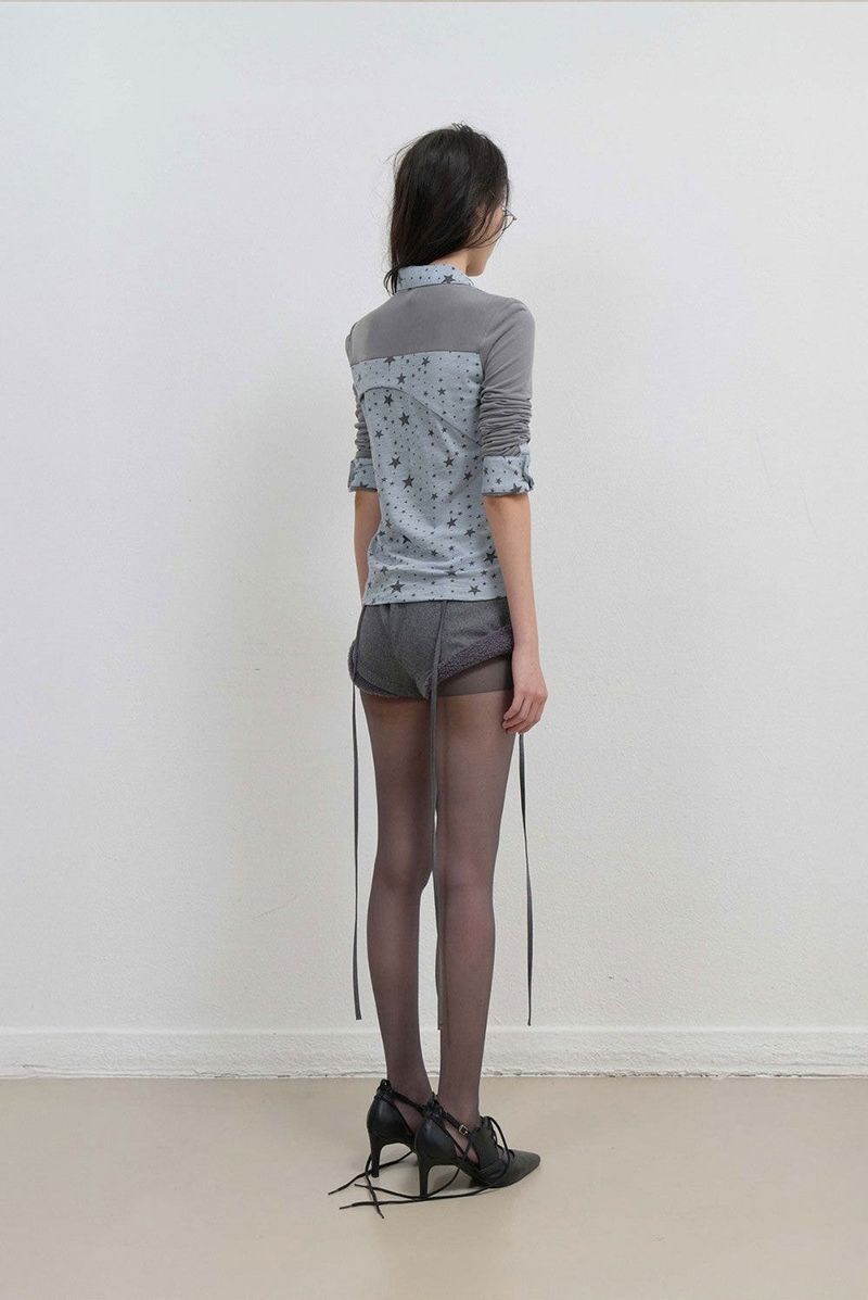 Micro Wool Shorts / Grey