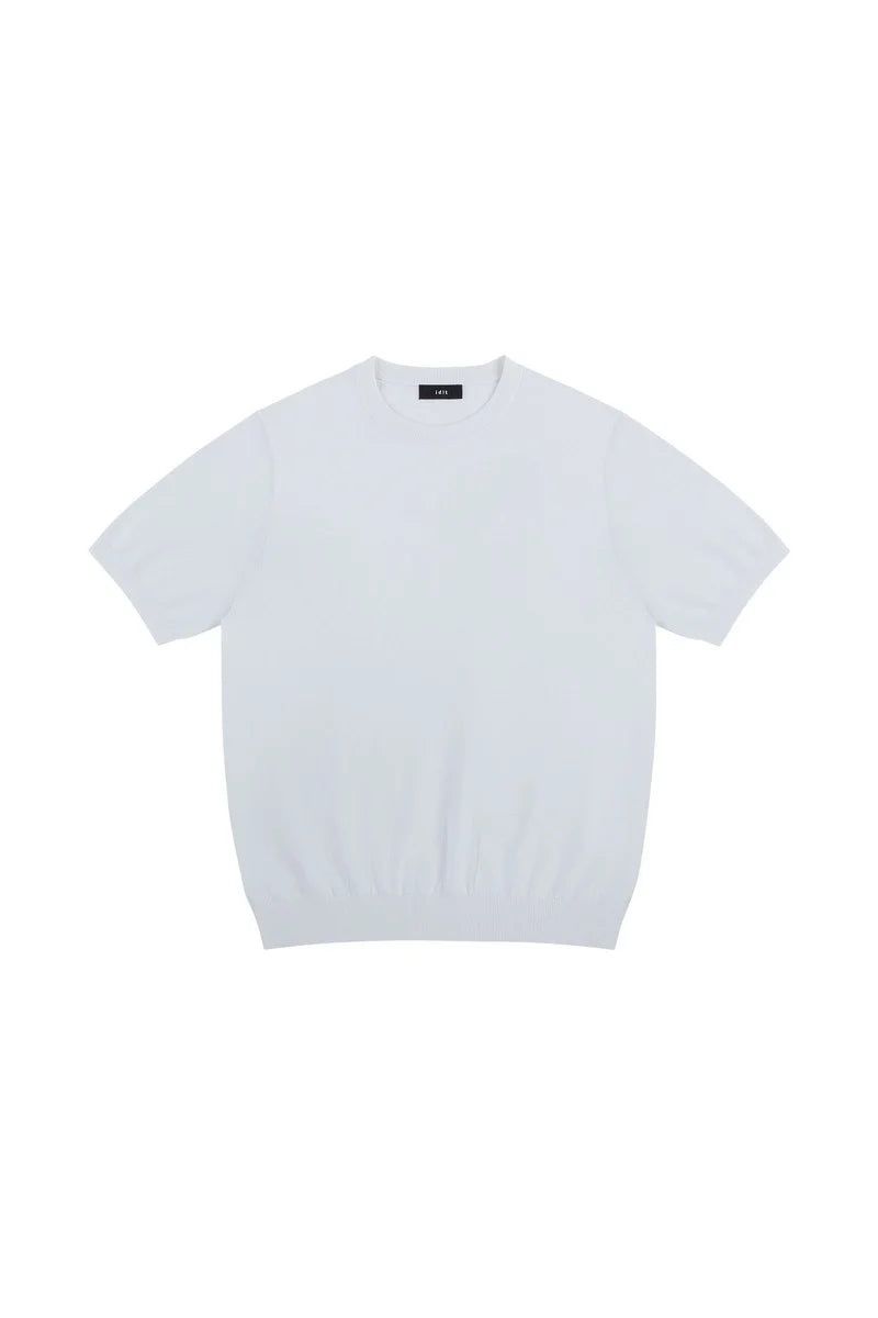 Silk Blend Knit T-Shirt