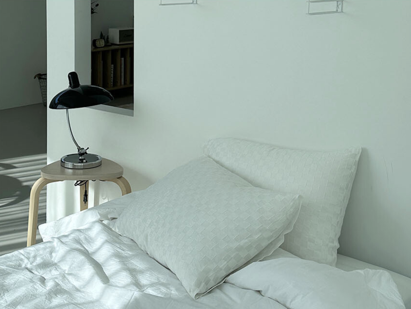 CLEAR CHECK PILLOW COVER